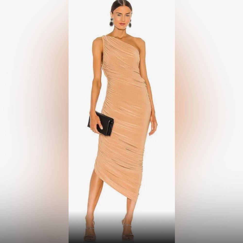 NEW- Norma Kamali Diana Dress- Tan - L/40- never worn
